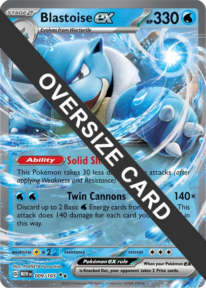 Blastoise ex 009/165 card from Jumbo Cards