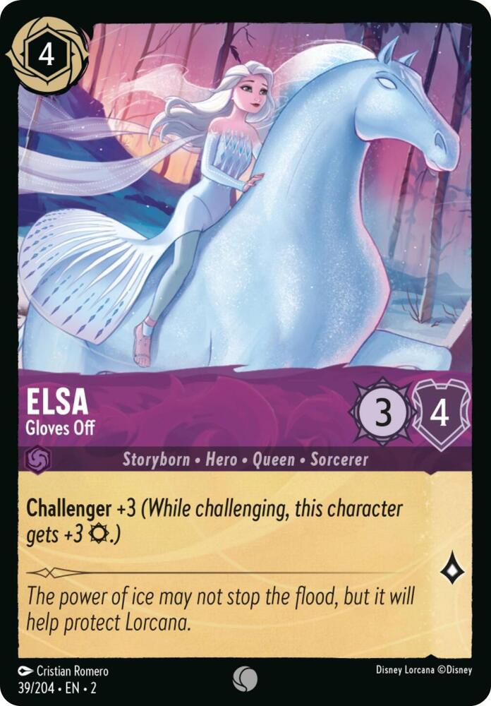 Elsa - Gloves Off (Errata Version) 39/204 card from Rise of the Floodborn