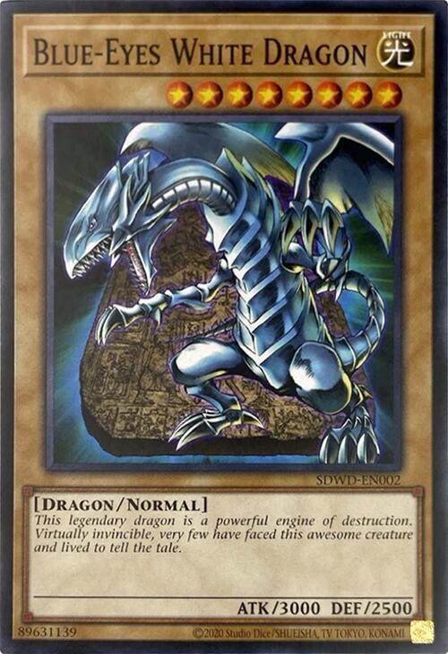 Blue-Eyes White Dragon (Unlimited Misprint) SDWD-EN002 card from Structure Deck: Blue-Eyes White Destiny