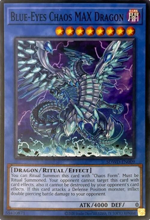 Blue-Eyes Chaos MAX Dragon (Unlimited Misprint) SDWD-EN009 card from Structure Deck: Blue-Eyes White Destiny
