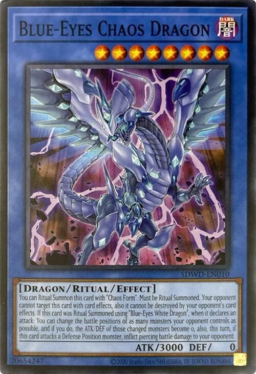 Blue-Eyes Chaos Dragon (Unlimited Misprint) SDWD-EN010 card from Structure Deck: Blue-Eyes White Destiny