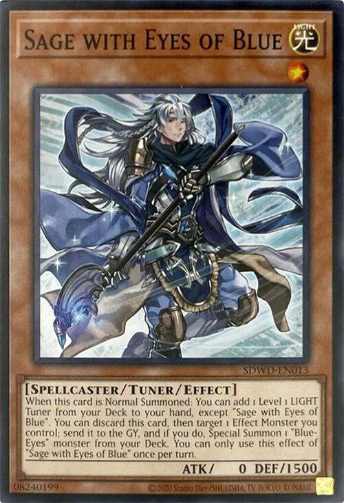 Sage with Eyes of Blue (Unlimited Misprint) SDWD-EN013 card from Structure Deck: Blue-Eyes White Destiny