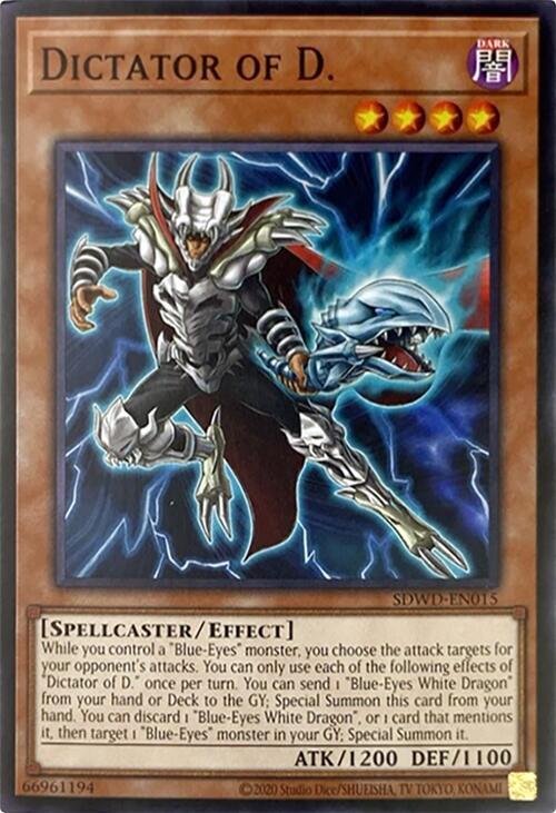 Dictator of D. (Unlimited Misprint) SDWD-EN015 card from Structure Deck: Blue-Eyes White Destiny