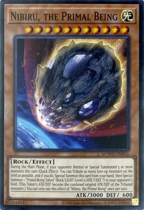 Nibiru, the Primal Being (Unlimited Misprint) SDWD-EN016 card from Structure Deck: Blue-Eyes White Destiny