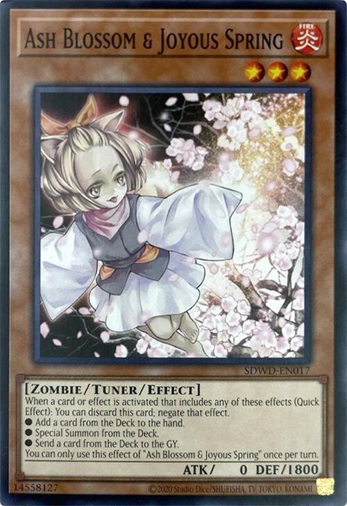 Ash Blossom & Joyous Spring (Unlimited Misprint) SDWD-EN017 card from Structure Deck: Blue-Eyes White Destiny