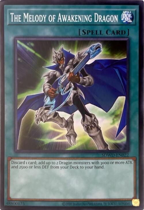 The Melody of Awakening Dragon (Unlimited Misprint) SDWD-EN022 card from Structure Deck: Blue-Eyes White Destiny
