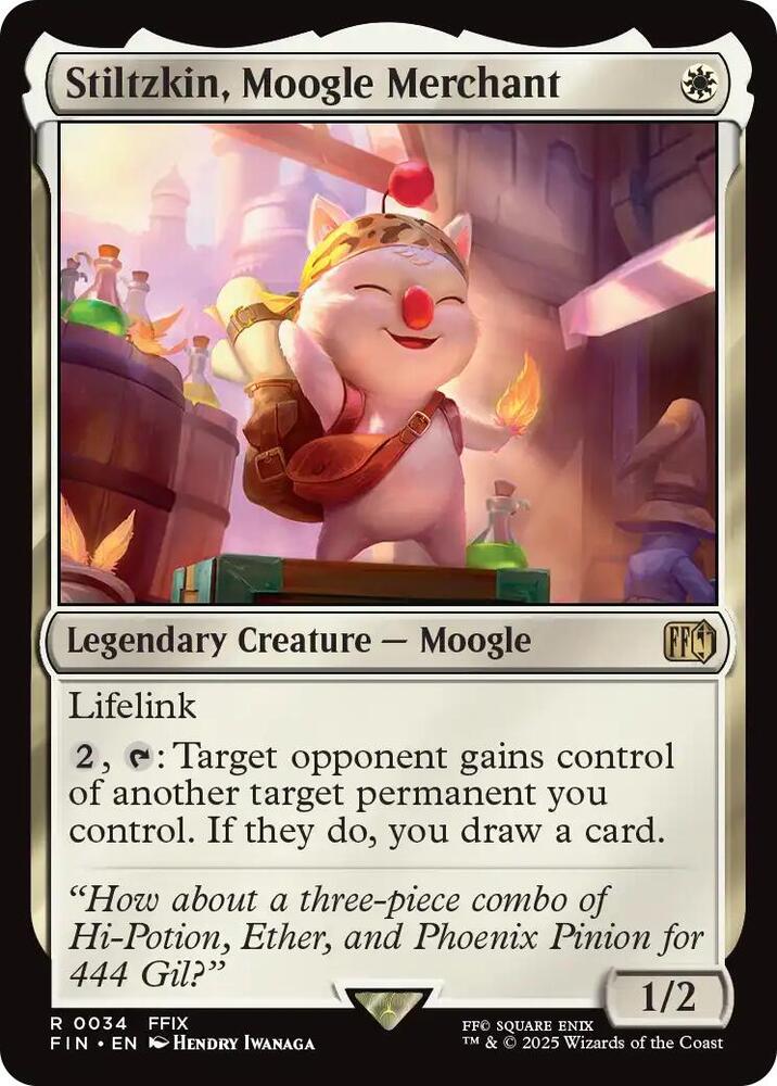 Stiltzkin, Moogle Merchant 34 card from FINAL FANTASY