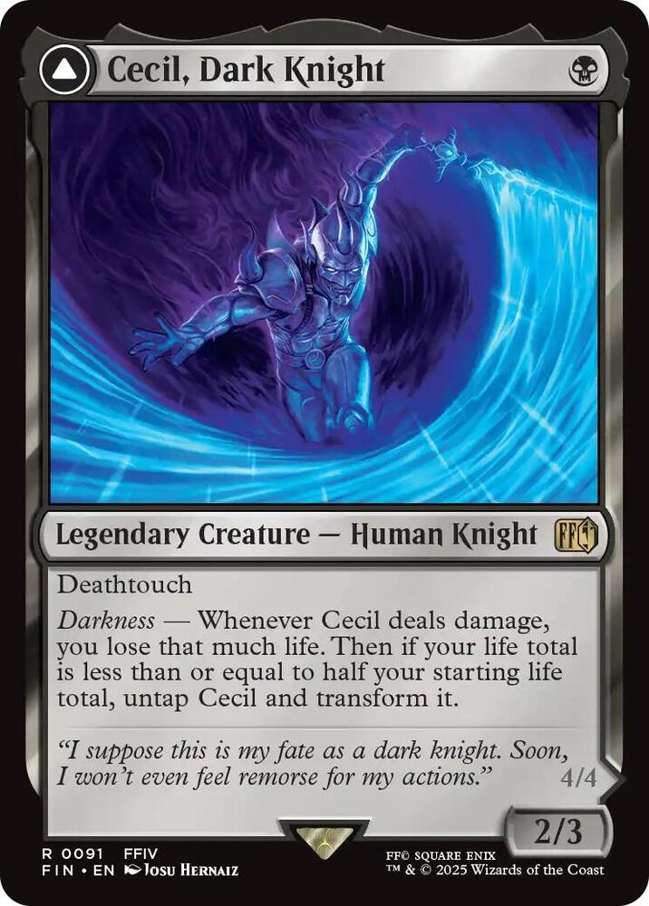 Cecil, Dark Knight 91 card from FINAL FANTASY