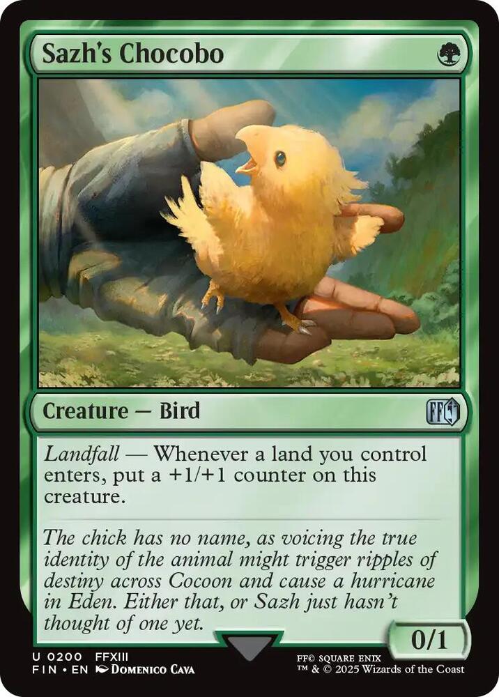 Sazh's Chocobo 200 card from FINAL FANTASY