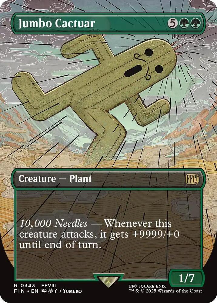 Jumbo Cactuar (Borderless) 343 card from FINAL FANTASY