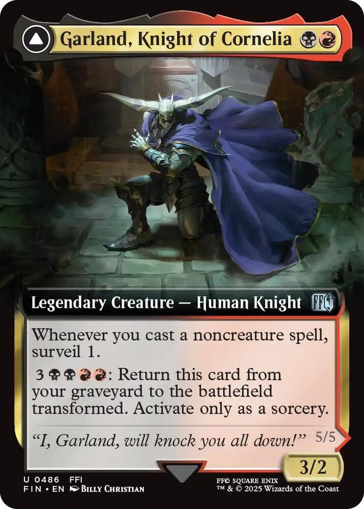 Garland, Knight of Cornelia (Extended Art) 486 card from FINAL FANTASY