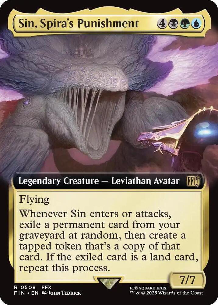 Sin, Spira's Punishment (Extended Art) 508 card from FINAL FANTASY
