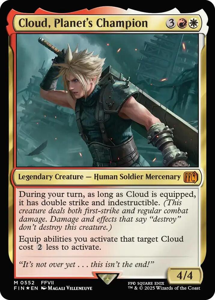 Cloud, Planet's Champion 552 card from FINAL FANTASY
