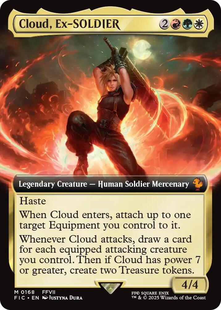 Cloud, Ex-SOLDIER (Extended Art) 168 card from Commander: FINAL FANTASY