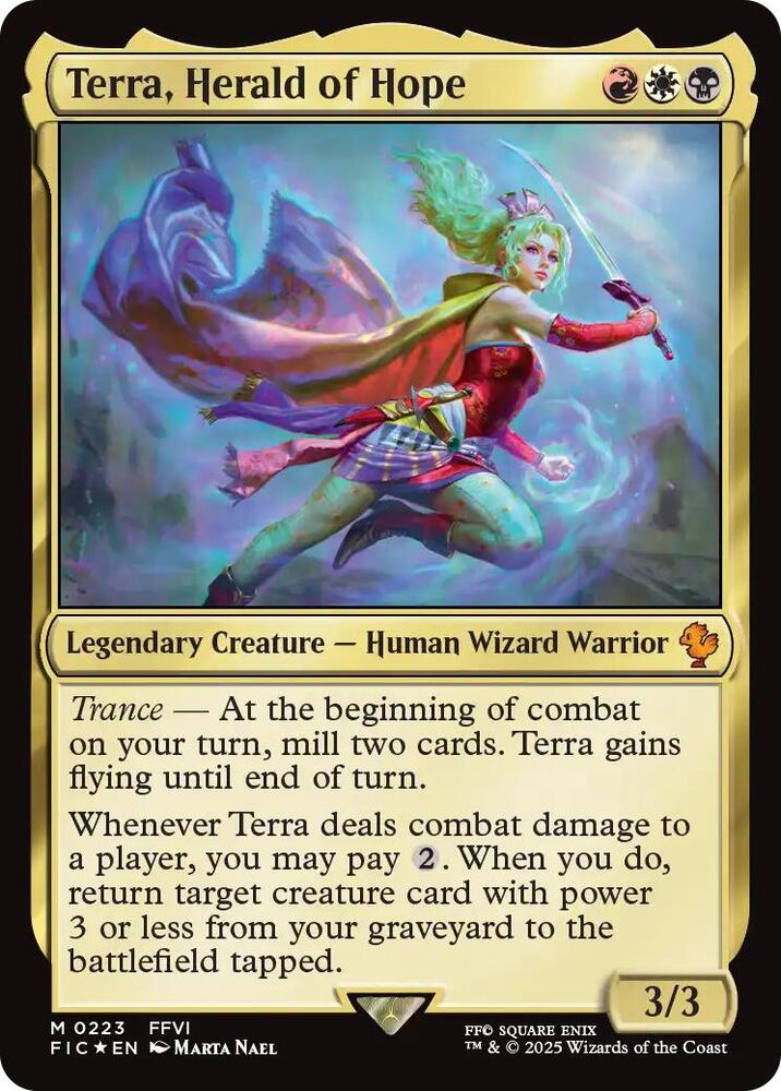 Terra, Herald of Hope (Surge Foil) 223 card from Commander: FINAL FANTASY