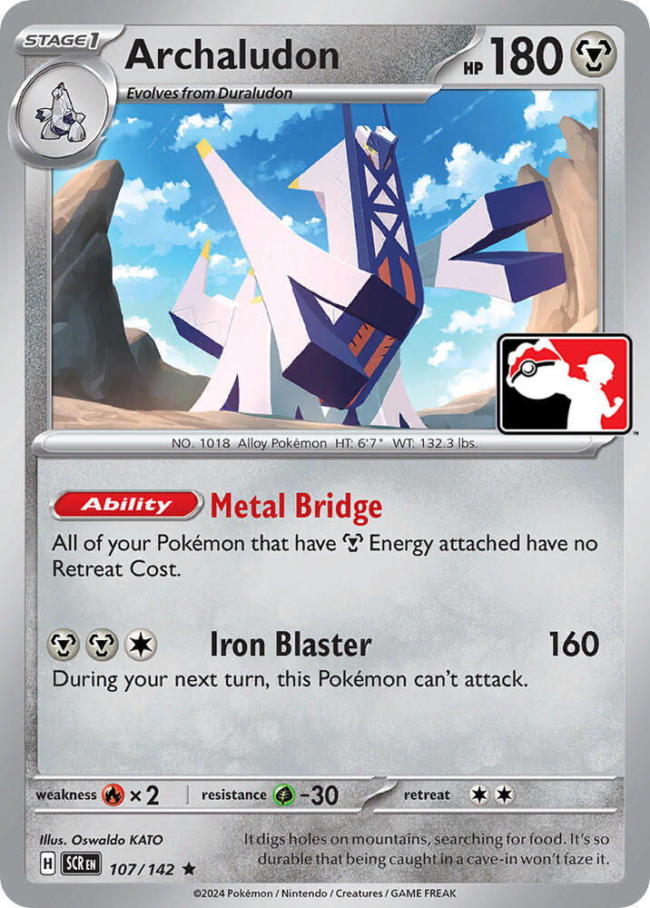 Archaludon 107/142 card from Prize Pack Series Cards