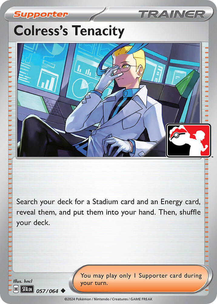 Colress's Tenacity 057/064 card from Prize Pack Series Cards