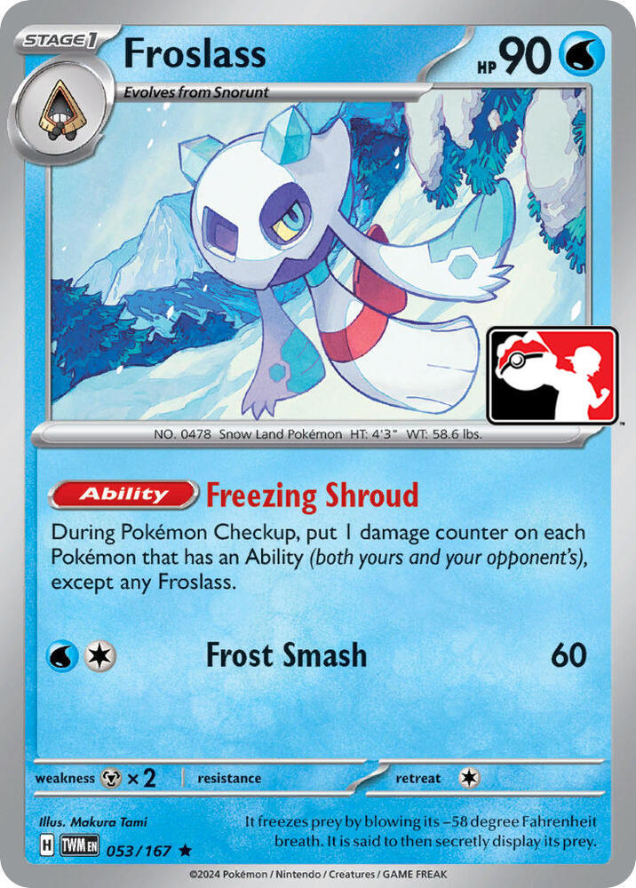 Froslass 053/167 card from Prize Pack Series Cards