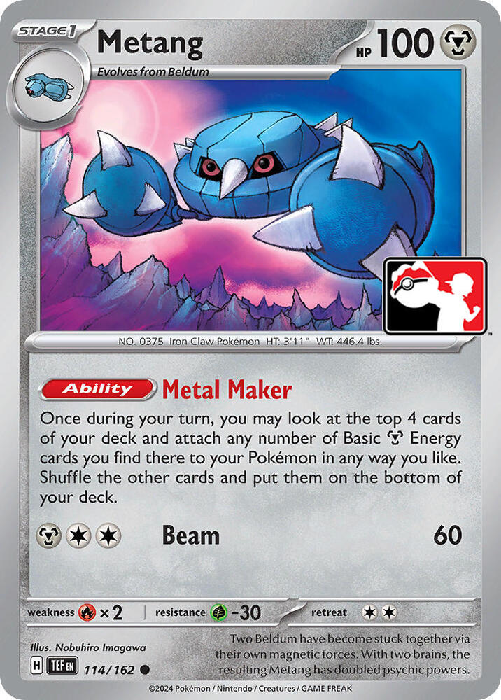 Metang 114/162 card from Prize Pack Series Cards