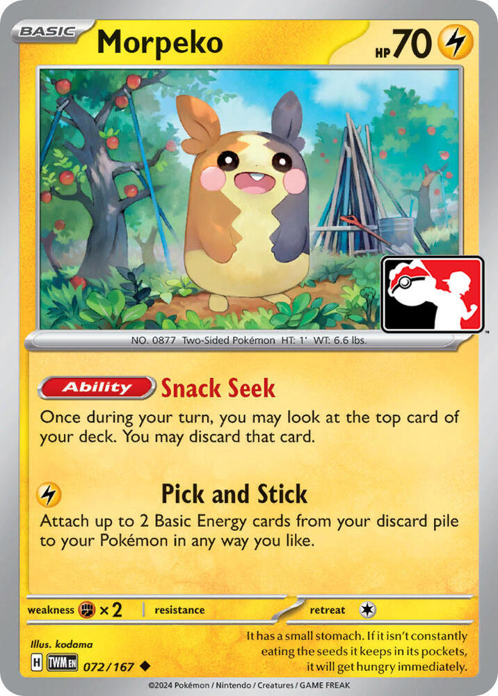 Morpeko - 072-167 072/167 card from Prize Pack Series Cards