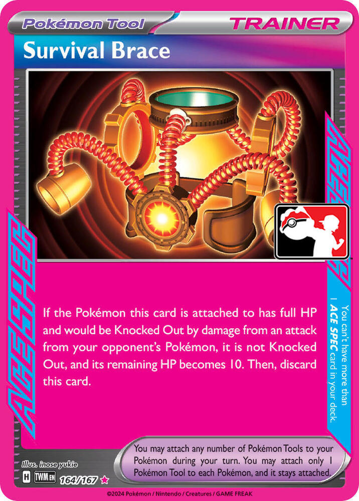 Survival Brace 164/167 card from Prize Pack Series Cards