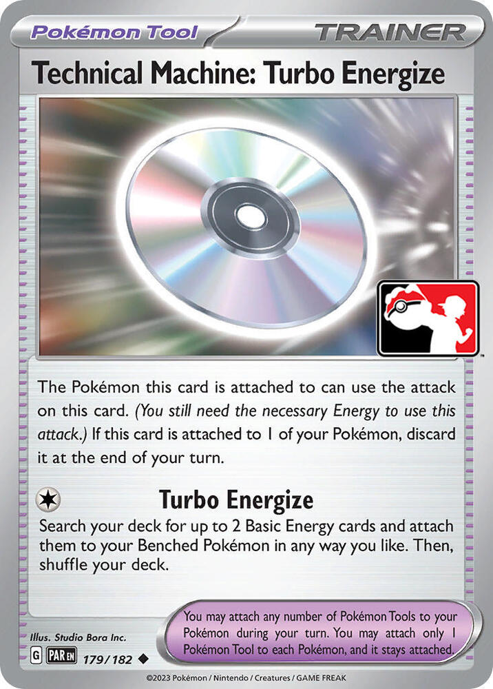 Technical Machine: Turbo Energize 179/182 card from Prize Pack Series Cards