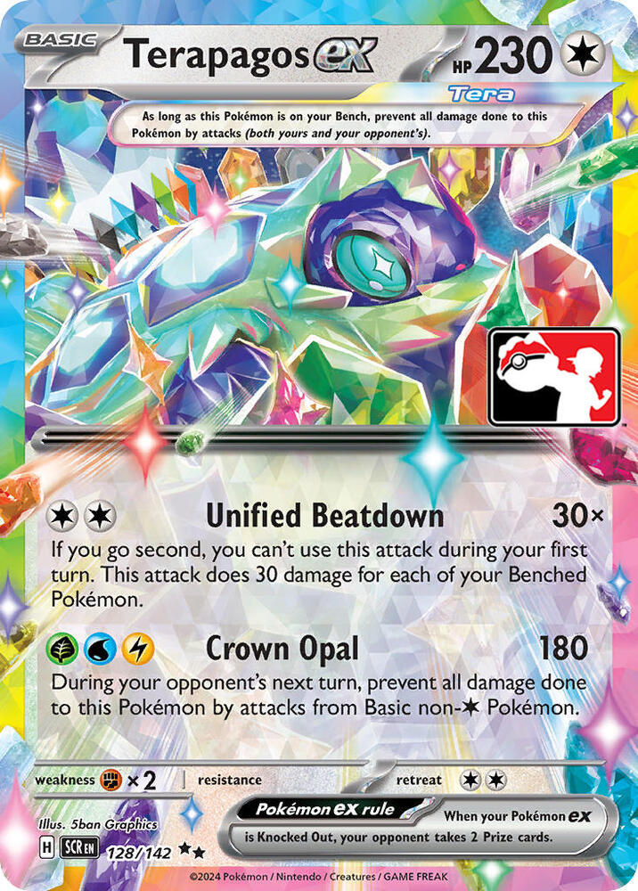 Terapagos ex 128/142 card from Prize Pack Series Cards
