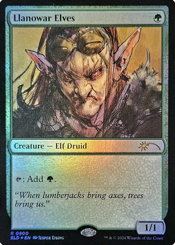 Llanowar Elves (Rainbow Foil) 800 card from Secret Lair Drop Series