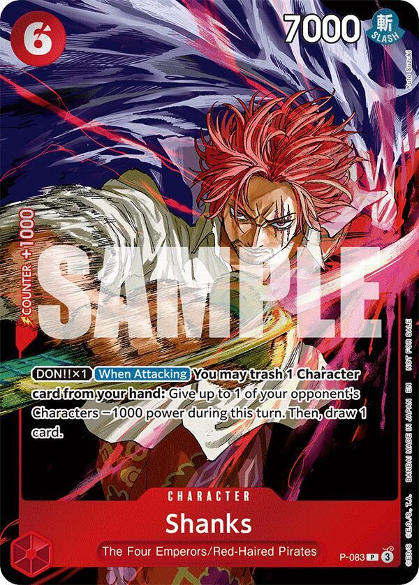 Shanks (Event Pack Vol. 6) P-083 card from One Piece Promotion Cards
