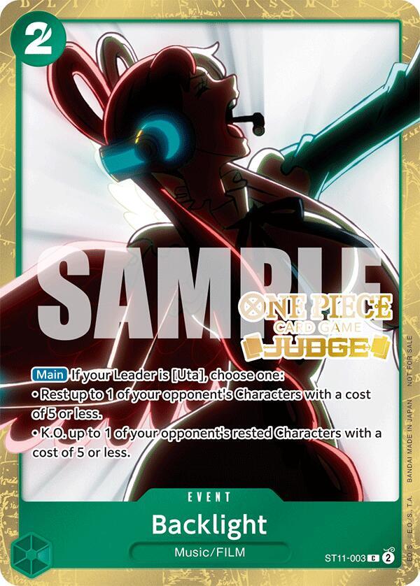 Backlight (Judge Pack Vol. 5) ST11-003 card from One Piece Promotion Cards