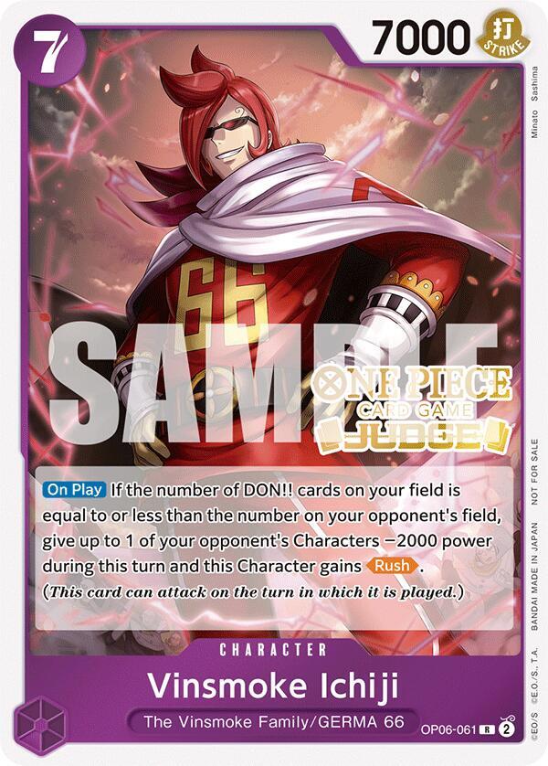 Vinsmoke Ichiji (Judge Pack Vol. 5) OP06-061 card from One Piece Promotion Cards