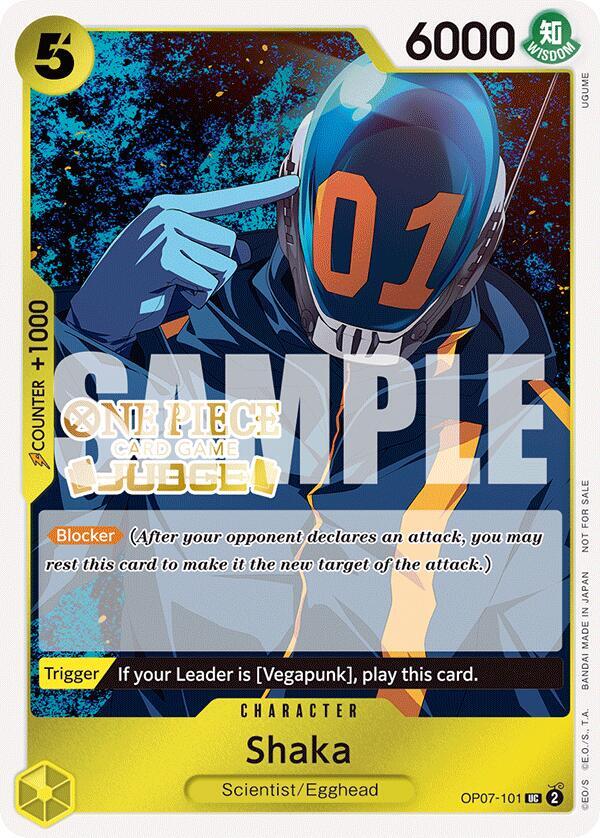 Shaka (Judge Pack Vol. 5) OP07-101 card from One Piece Promotion Cards