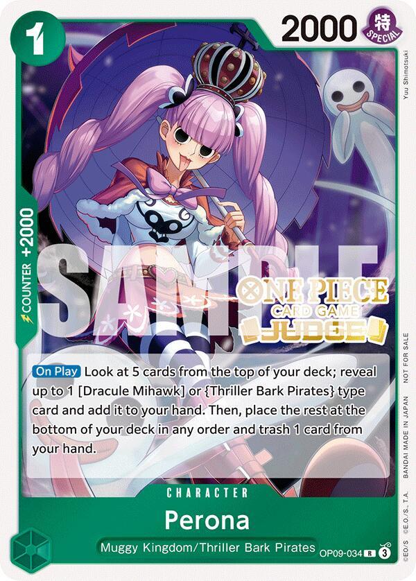 Perona (Judge Pack Vol. 5) OP09-034 card from One Piece Promotion Cards