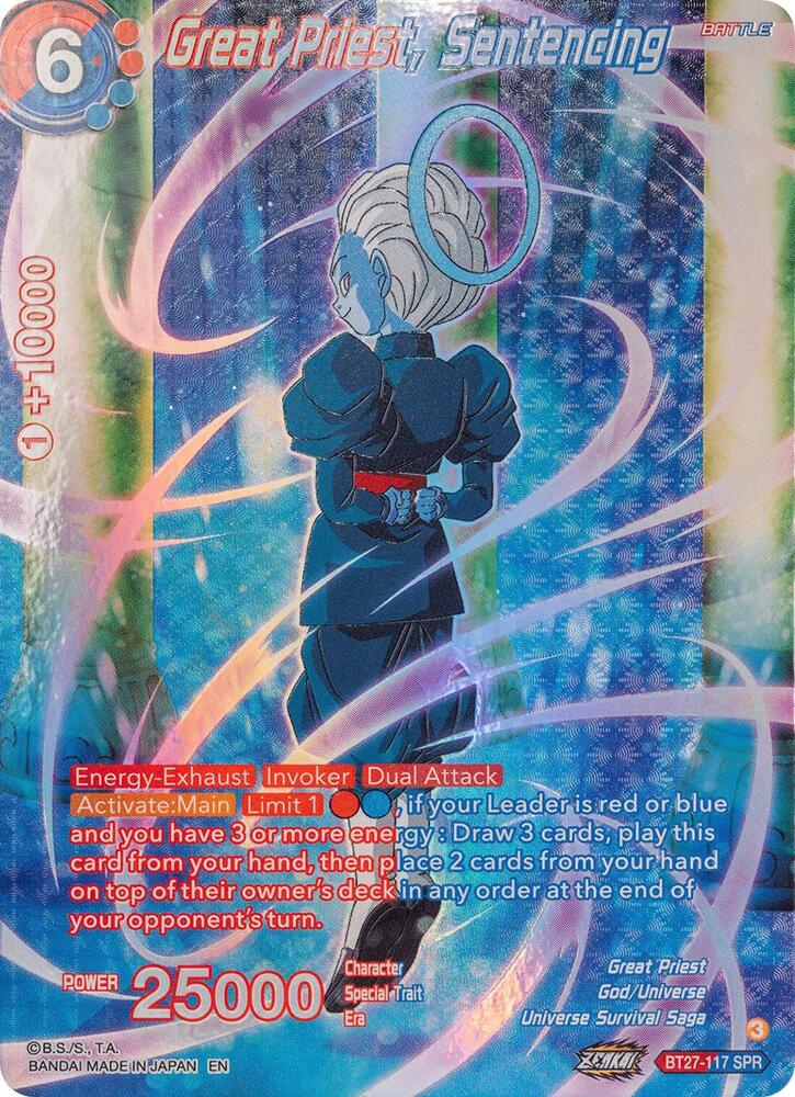 Great Priest, Sentencing (SPR) BT27-117 card from History of Z