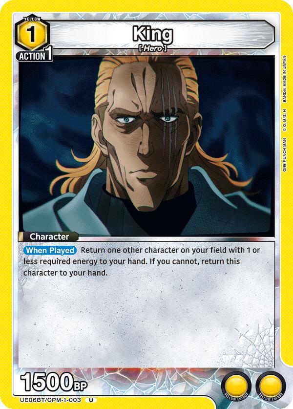 King UE06BT/OPM-1-003 card from UE06BT: One Punch Man