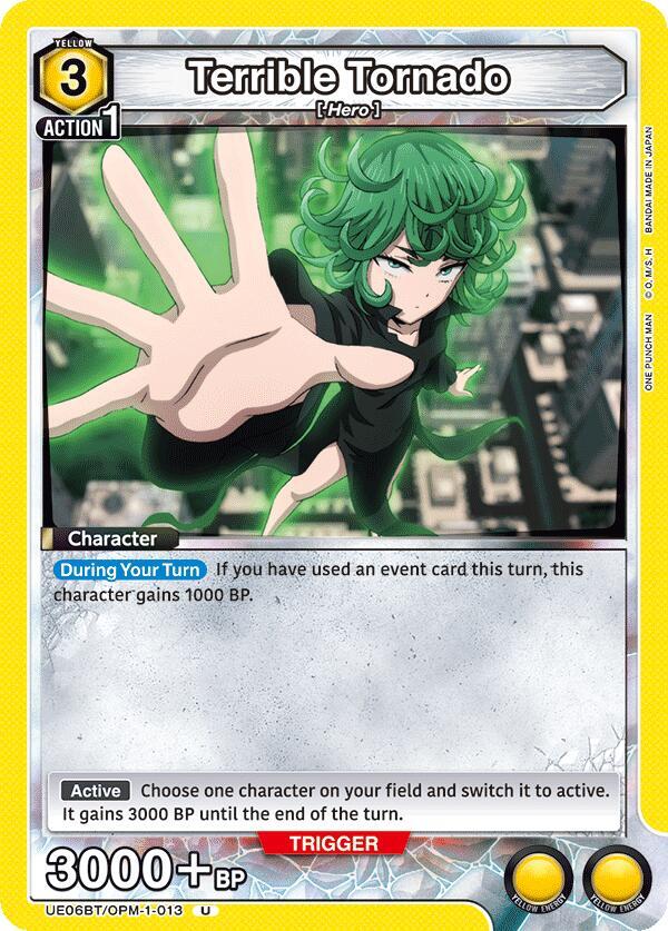 Terrible Tornado UE06BT/OPM-1-013 card from UE06BT: One Punch Man