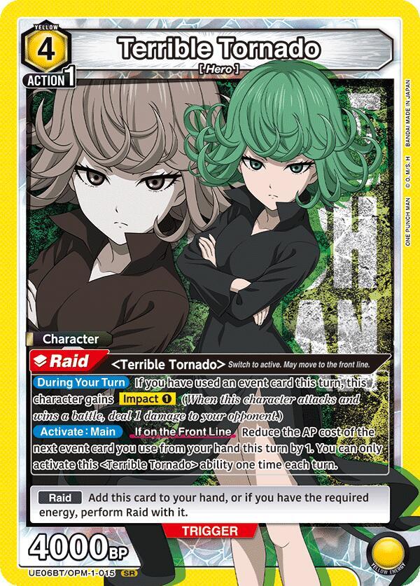 Terrible Tornado UE06BT/OPM-1-015 card from UE06BT: One Punch Man