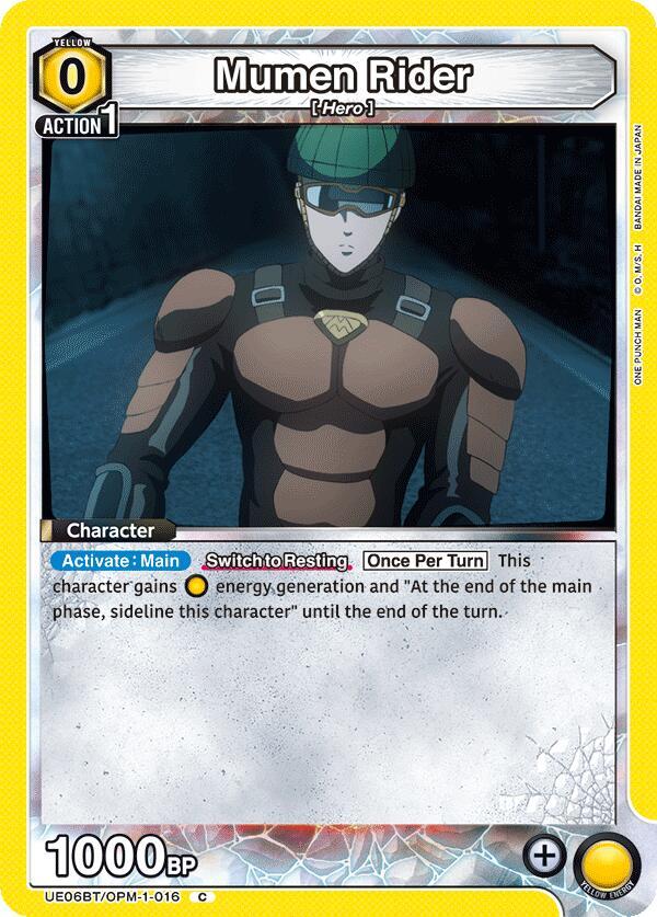 Mumen Rider UE06BT/OPM-1-016 card from UE06BT: One Punch Man
