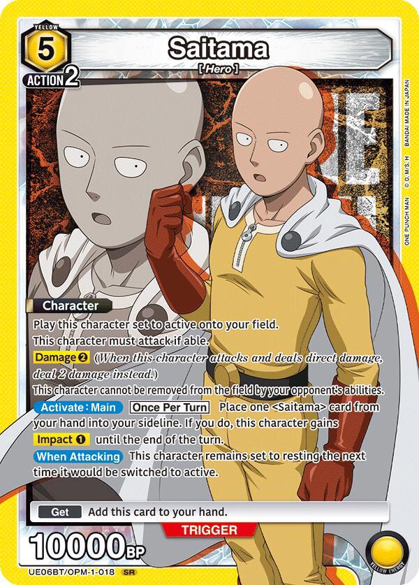 Saitama UE06BT/OPM-1-018 card from UE06BT: One Punch Man