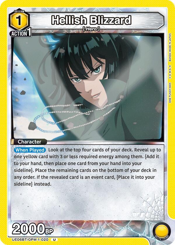 Hellish Blizzard UE06BT/OPM-1-020 card from UE06BT: One Punch Man