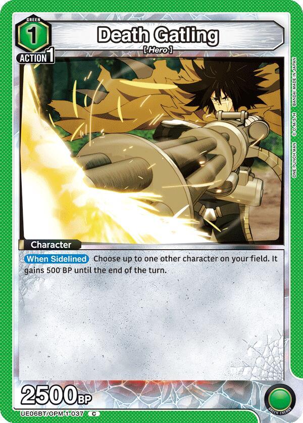 Death Gatling UE06BT/OPM-1-037 card from UE06BT: One Punch Man