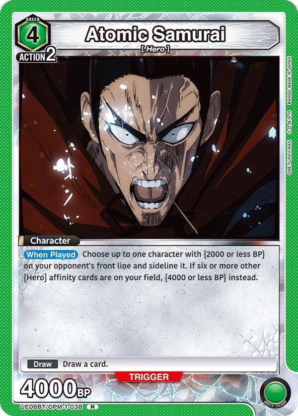 Atomic Samurai UE06BT/OPM-1-038 card from UE06BT: One Punch Man
