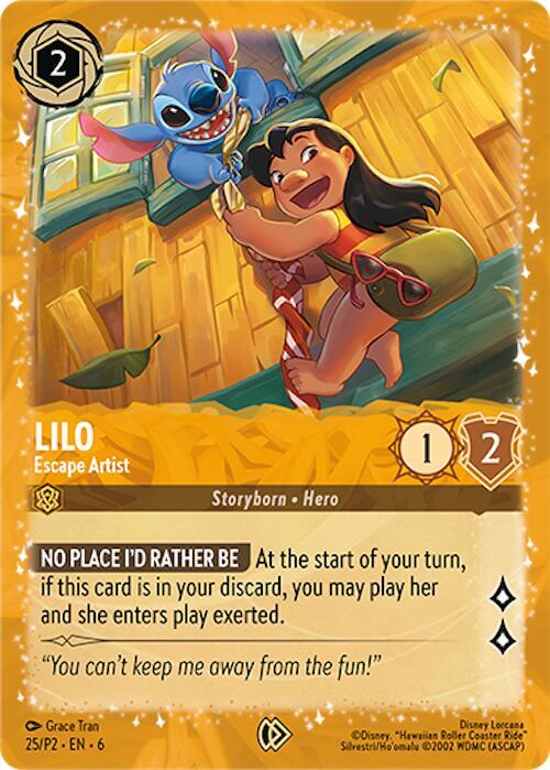 Lilo - Escape Artist 25 card from Disney Lorcana Promo Cards