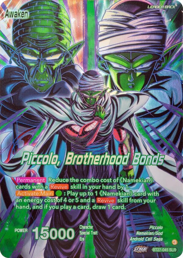 Piccolo // Piccolo, Brotherhood Bonds (SLR) BT27-045 card from History of Z