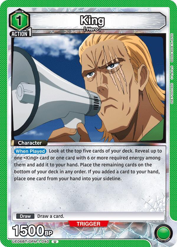 King UE06BT/OPM-1-040 card from UE06BT: One Punch Man