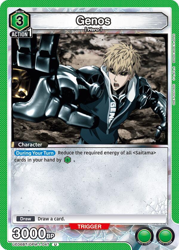 Genos UE06BT/OPM-1-047 card from UE06BT: One Punch Man