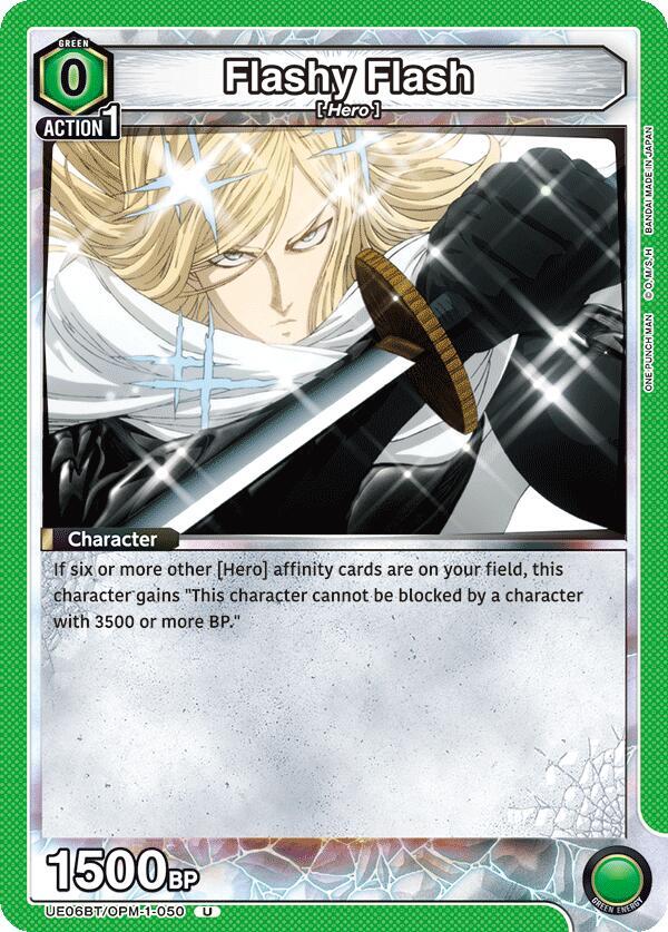 Flashy Flash UE06BT/OPM-1-050 card from UE06BT: One Punch Man