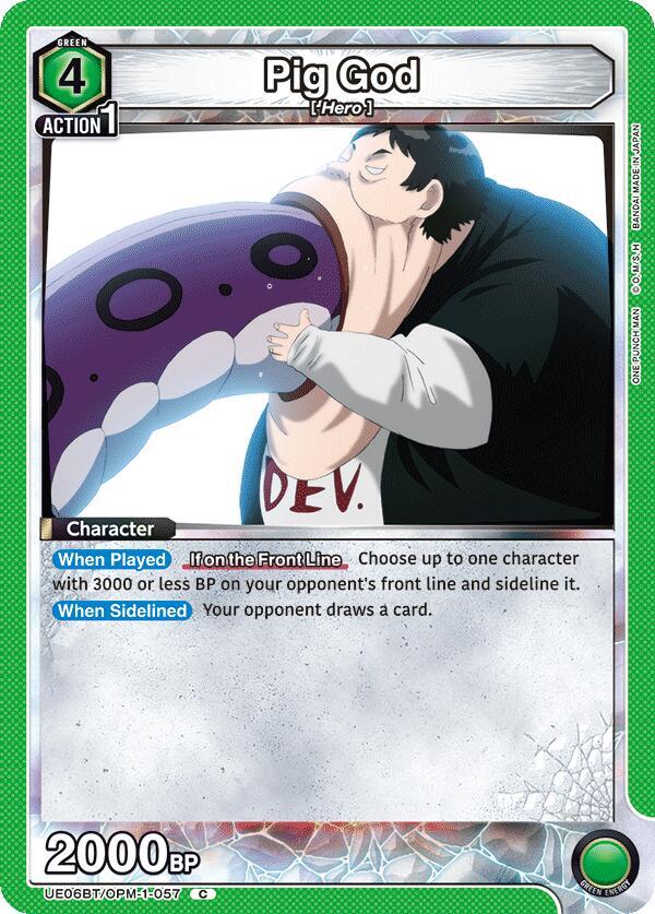 Pig God UE06BT/OPM-1-057 card from UE06BT: One Punch Man