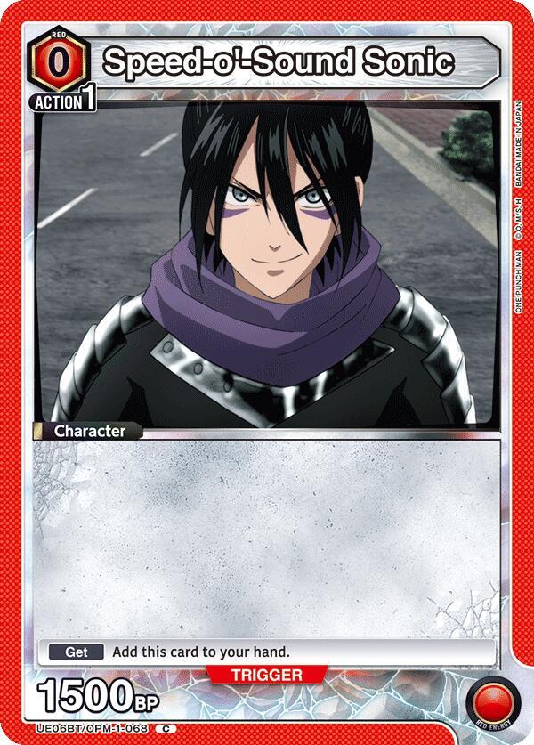 Speed-o'-Sound Sonic UE06BT/OPM-1-068 card from UE06BT: One Punch Man