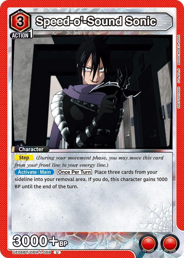 Speed-o'-Sound Sonic UE06BT/OPM-1-069 card from UE06BT: One Punch Man